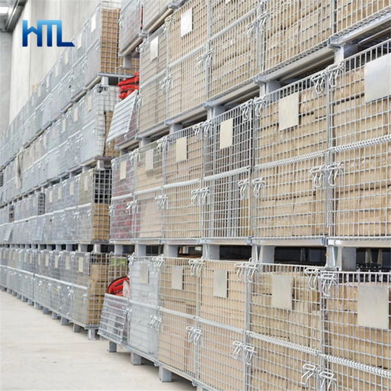 Agriculture Industry Warehouse Logistic Steel Wire Mesh Stackable Foldable Containers