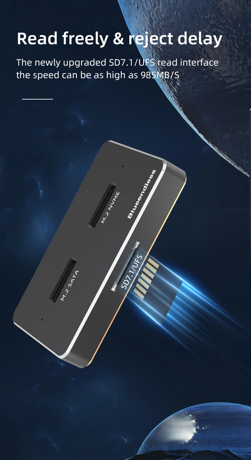 USB 3,1 Gen 2 Aluminium M. 2 Clone SATA NVMe SSD Gehäuse Docking Station