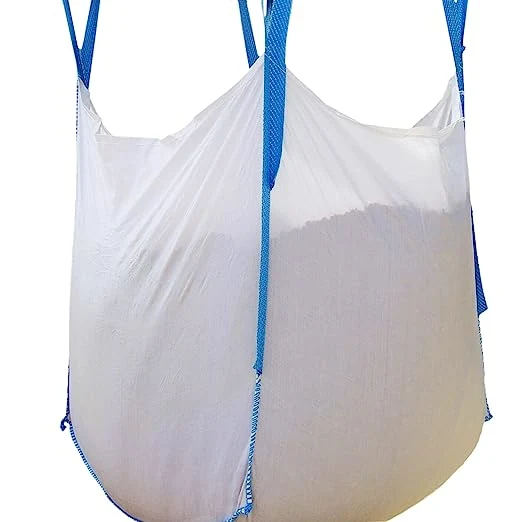 Jumbo FIBC Bulk Bag U Panel One 1 Ton Bag Sand Bag, 35"L X 35"W X 35"H 180 Gallons 1000kg Swl Open Top Flat Bottom Woven Polypropylene Big Bag