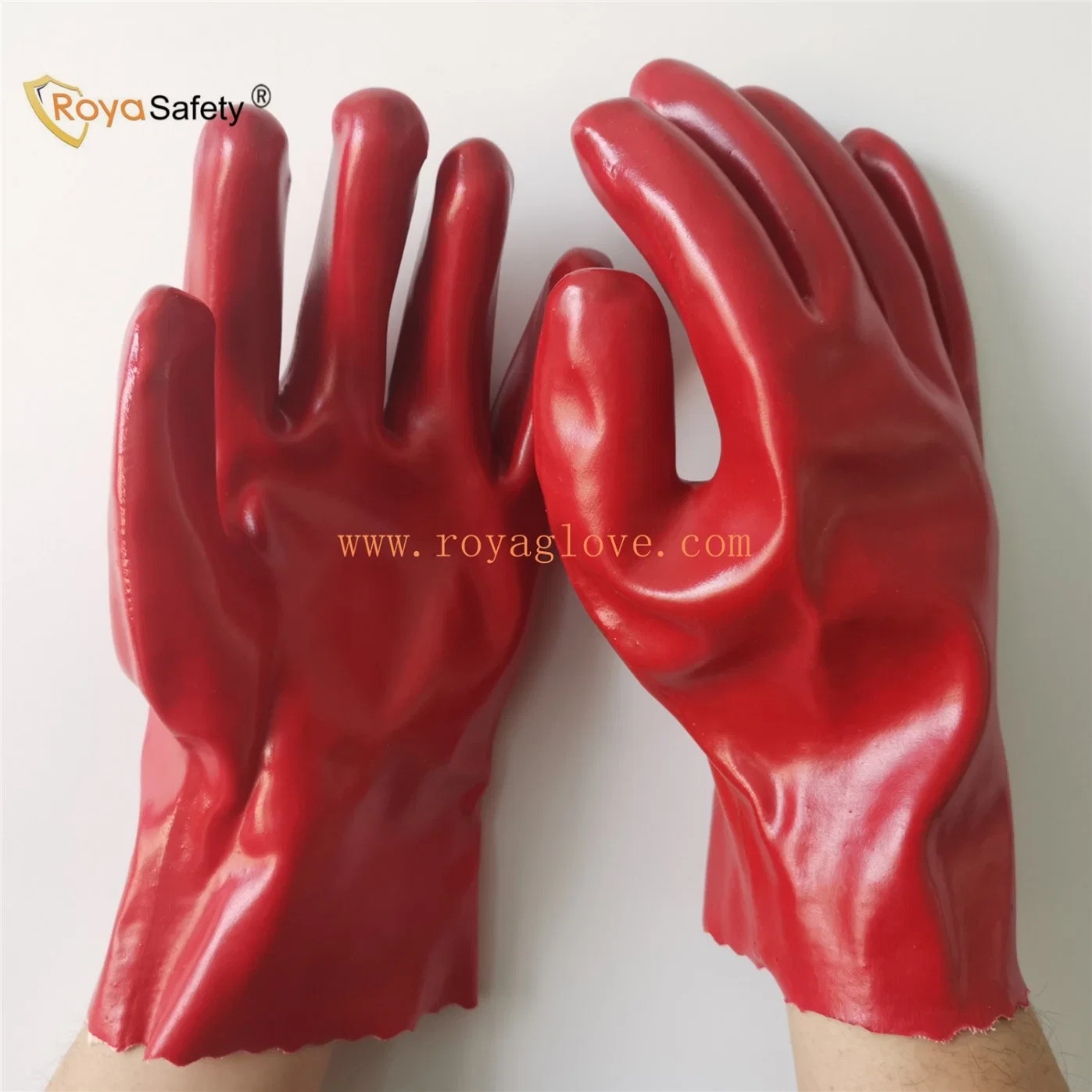 Cotton Shell Gloves PVC Coated Safety Gloves Anti Acid and Oil Industrial Work Gloves /Working Gloves