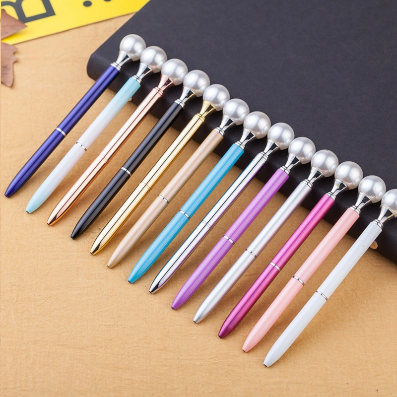 Promotional Novelty Pearl Pen Metal Gift Ballpoint Pen Custom Logo