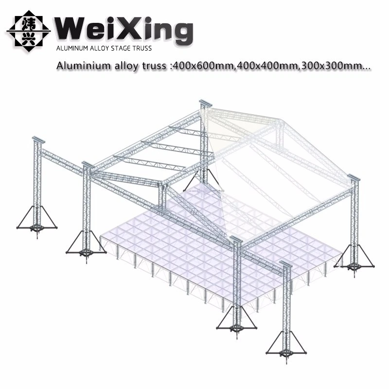 Venta de iluminación de aluminio Eventos móviles portátiles al escenario de concierto de la armadura de equipos con sistema de techo