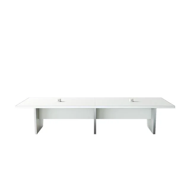 Mesa de reunión rectangular de acero inoxidable de gama alta