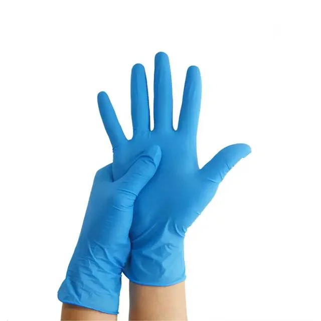 En455 CE Certificated Disposable Medical Examination Blue Nitrile Glove Powder Free