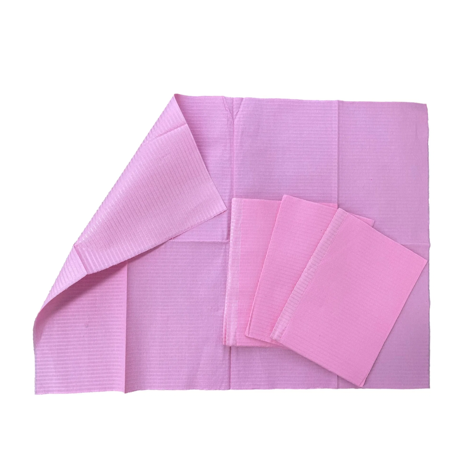 Quality Hygiene Patient Disposable Blue/Pink/Black Dental Bibs for Teeth Whitening