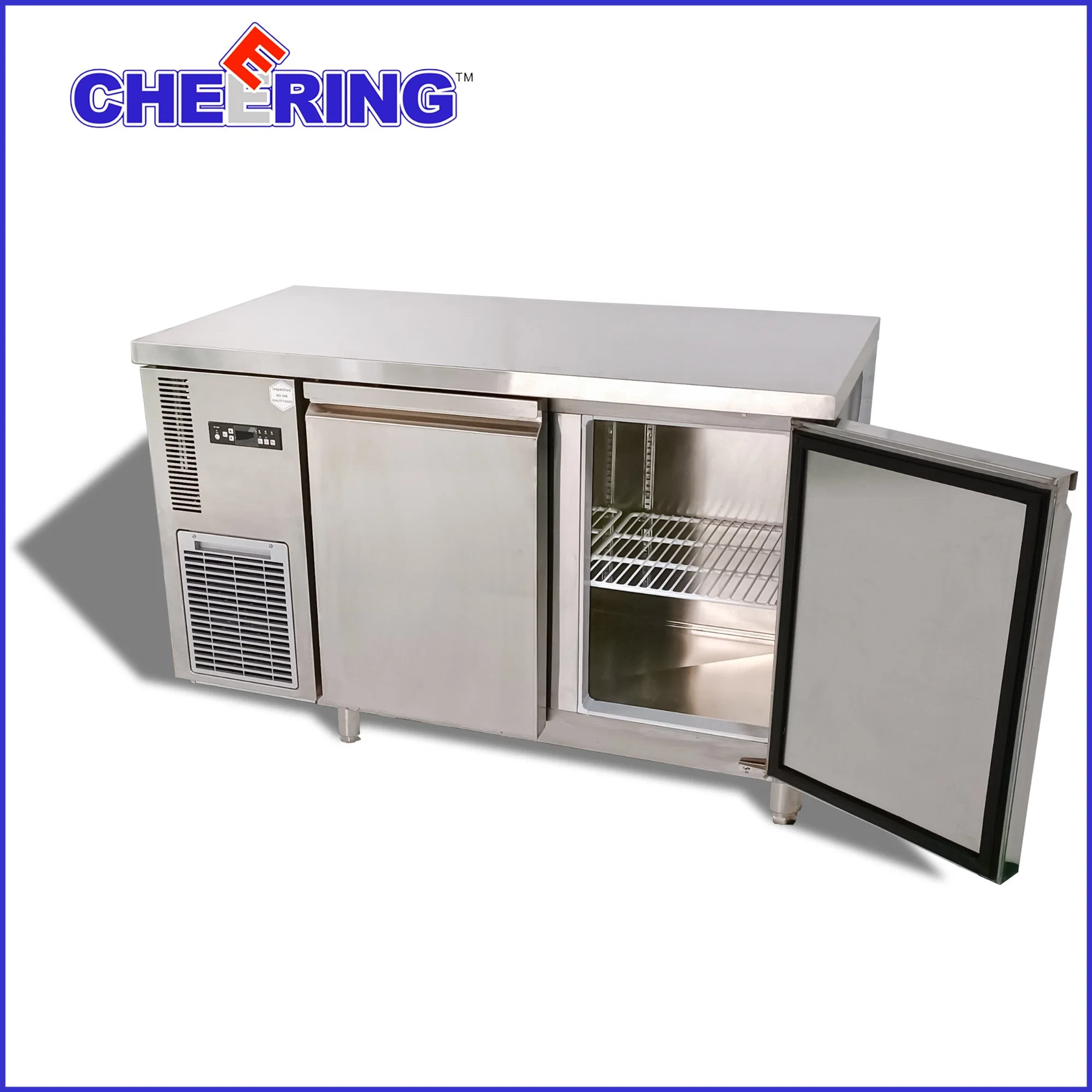 Stainless Steel Refrigeration Equipment Fresh-Keeping Chiller Cold Freezer Under Counter Kitchen Refrigerator