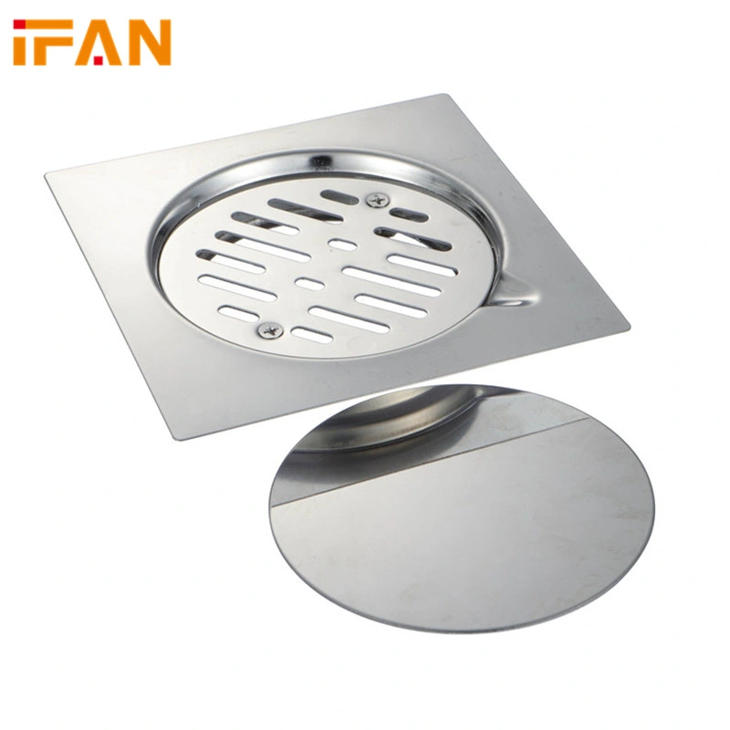 Ifan 15-20cm Stainless Steel Bathroom Square Shower Floor Drain