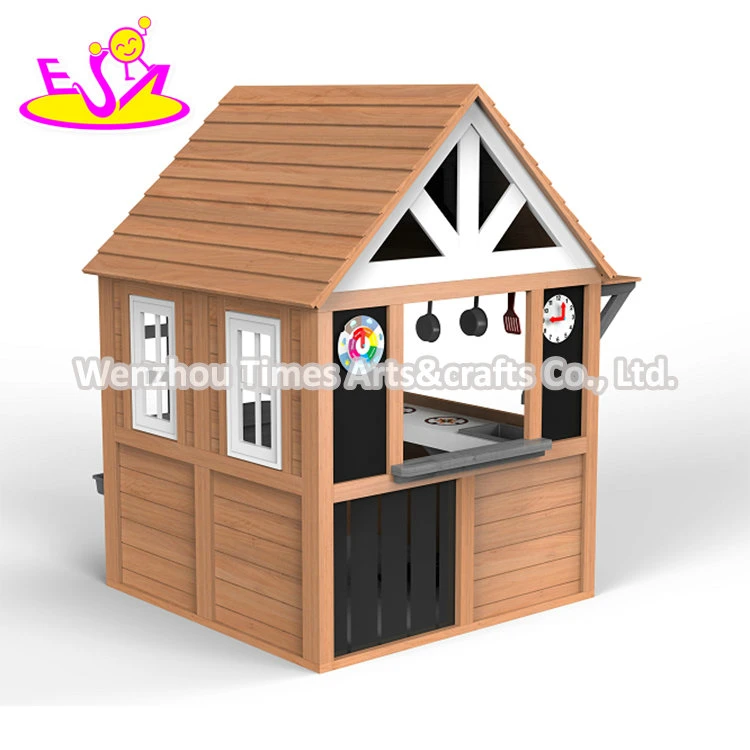 Factory Direct intérieur extérieur Aire de jeux en bois Jeu de pivotement double pour les enfants W01D211