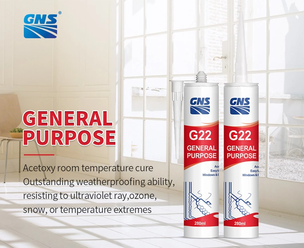 Gns G22 General Purpose 70% Silicone Acetic Cured Sealant for Sealing Glass and Aluminium