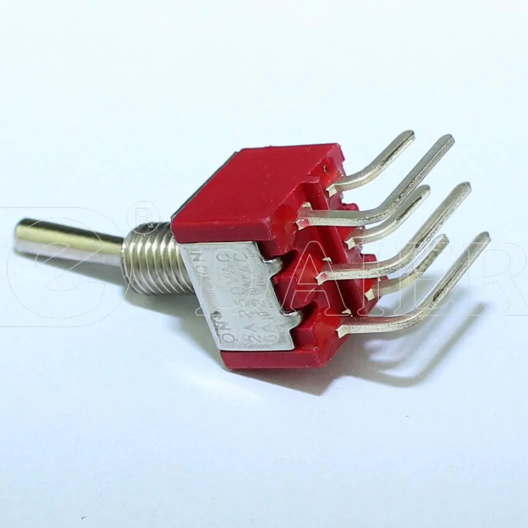 6A 6 Pin PCB Terminal on on Locking Mini Toggle Switch