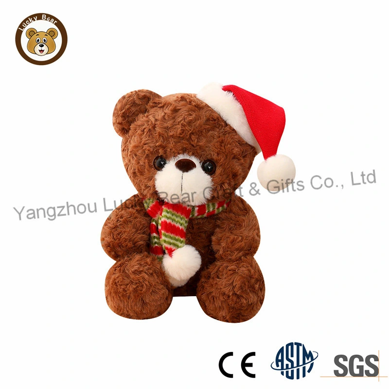 Personalizar Soft Plush Kids Toys Reposed Christmas Teddy Bear promocional Regalos