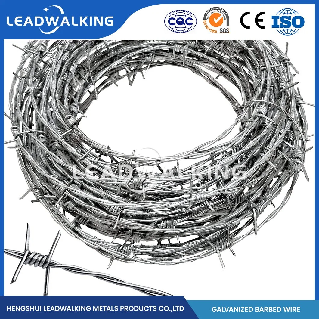 Leadwalking Stainless Steel Razor Barbed Wire Manufacturers High-Quality Razor Ribbon Wire China 7 Strands Steel Wire Galvanized Protective Barbed Wire