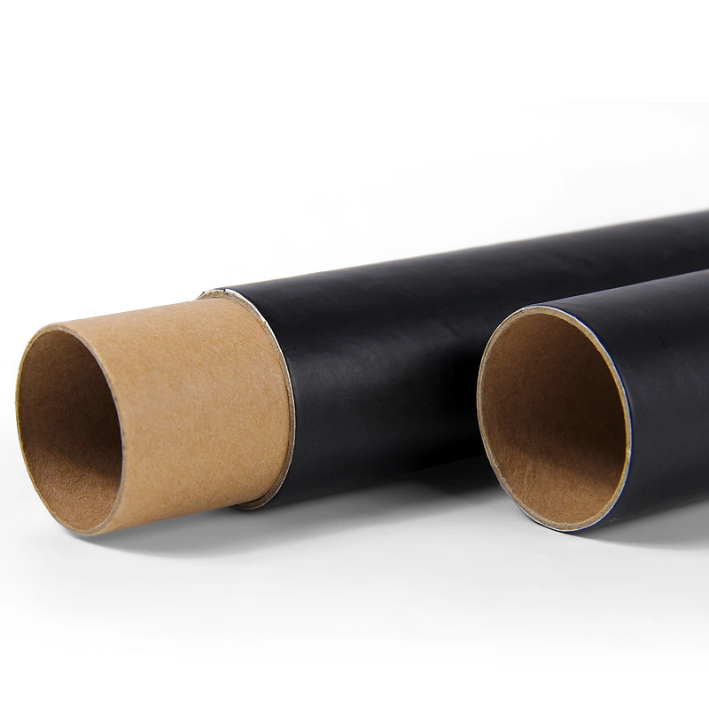 Custom Kraft Paper Roll Core Tube Black Slim Round Incense Sticks Packaging Box