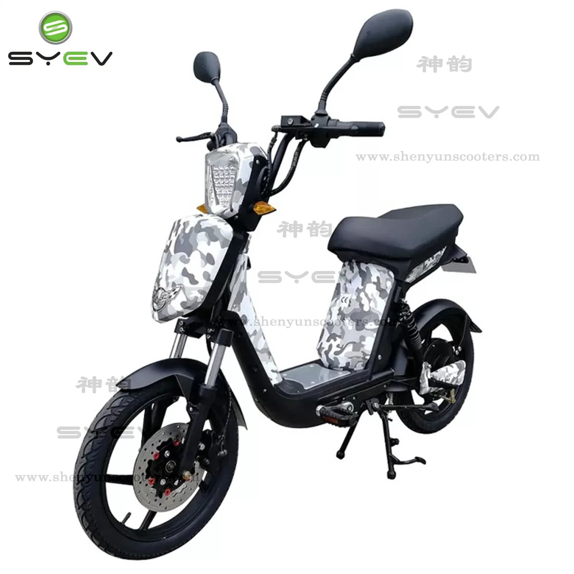 Shenyun CE Approved 2 Wheel 2 Basket 48V Cheap Price High Quality Electric Mobility Bike Electronic Motor Scooter with Pedals