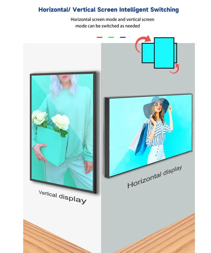 Vertical Digital Signage Advertising Machine HD LCD TV Display Panel Hanging Display