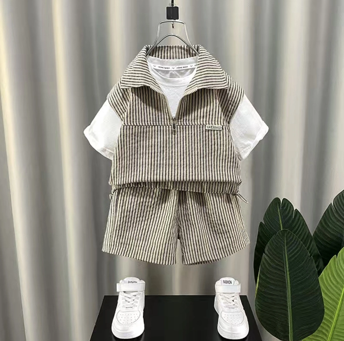 Childrens Clothing Wholesale Factory Price Kids Clothes Summer Thin Two-Piece Set Boys Clothes Baby Short Sleeve Boys Summer Suit Childrens Apparel Bss8009
