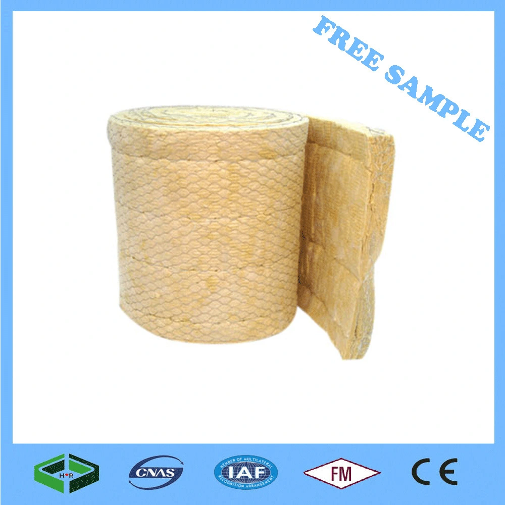 Rockwool Blanket Wire Mesh Bonded Insulation for Exhaust Gas Duct Pipe