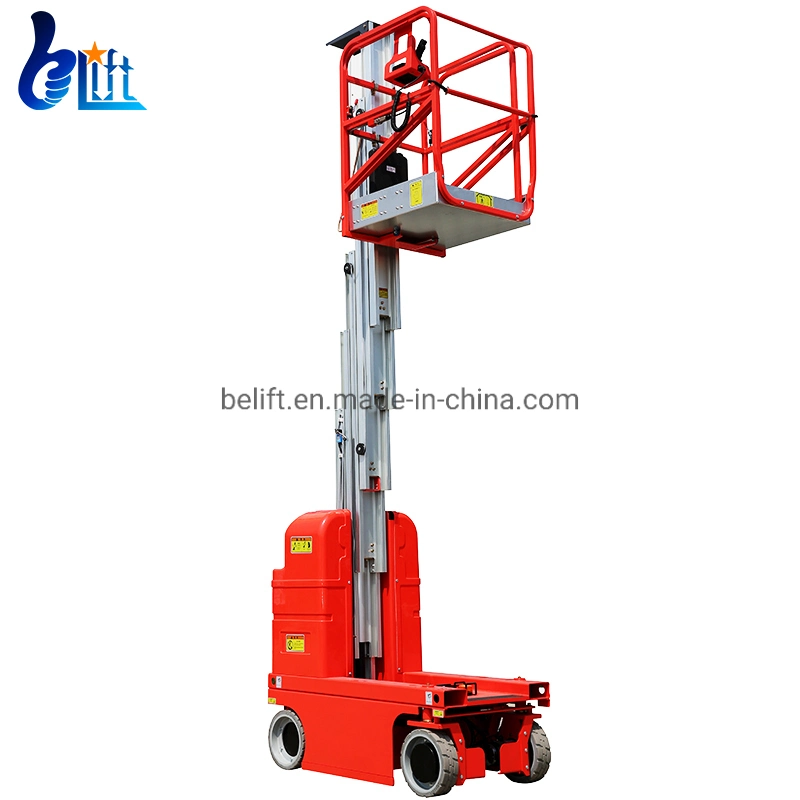 CE Certificate 150-200kg Aluminum Aerial Work Elevating Mast Manlift