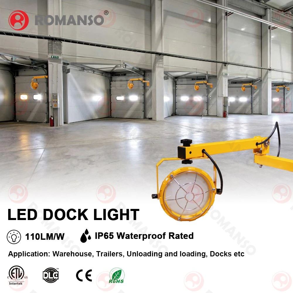 Loading Dock Lighting with Flexible Arms