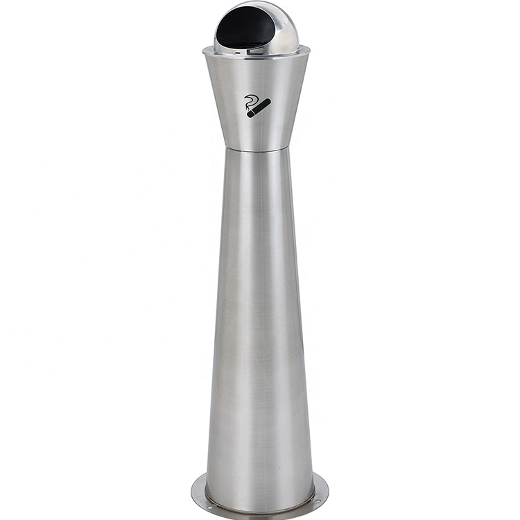 Outdoor Ashtray Trash Bin Trash Can with Ashtray Floor-Standing Hotel Lobby Stainless Steel Ash Bin