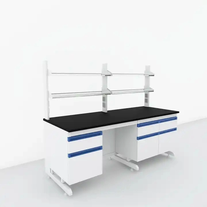 Medium Density Fiberboard (MDF) /Melamine Laboratories Wall Bench with PVC Edge Strips Wooden Furniture