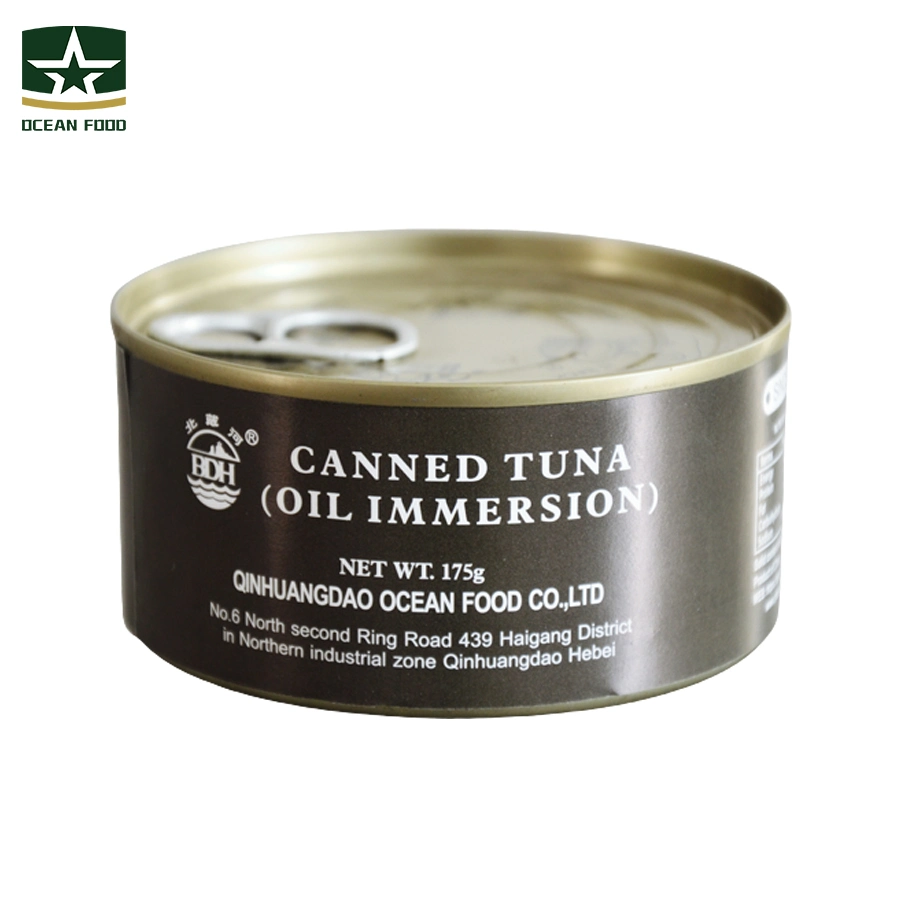 Convenient Fast 175g Seafood Oil Immersion Canned Tuna for Emergency Can