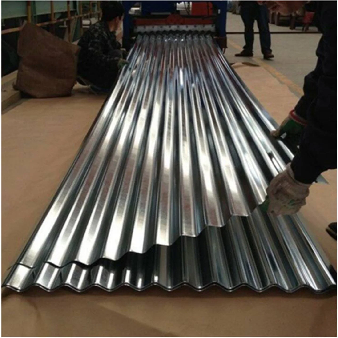 Galvanized Corrugated Roofing Steel Sheet Blue Color for Building Construction Hardware