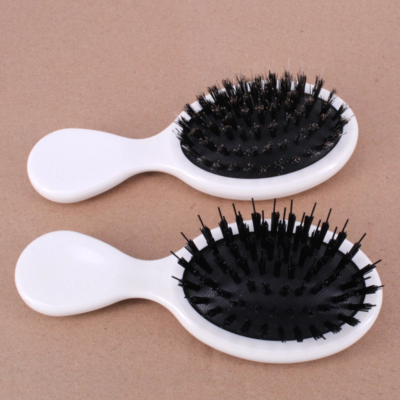 Cerdas de javali de mistura de Nylon profissional Mini Escova Pequena escova Detangling Cabelo