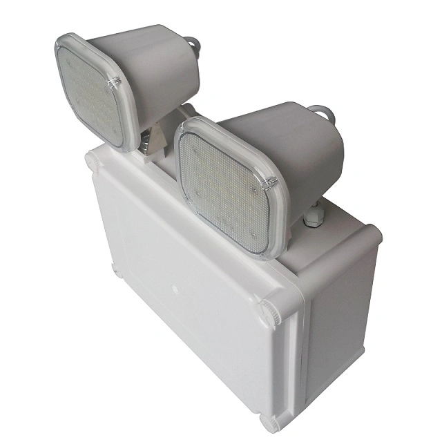 CE Certificate IP65 Wall Mounted Rechargeable Emergency Twin Spot Light