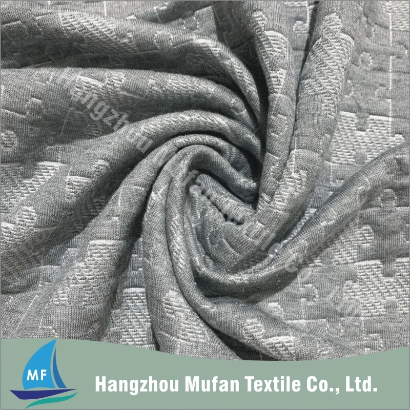 High Quality Puzzle Home Textile Grey Bamboo Jacquard Knitted Mattress Fabric