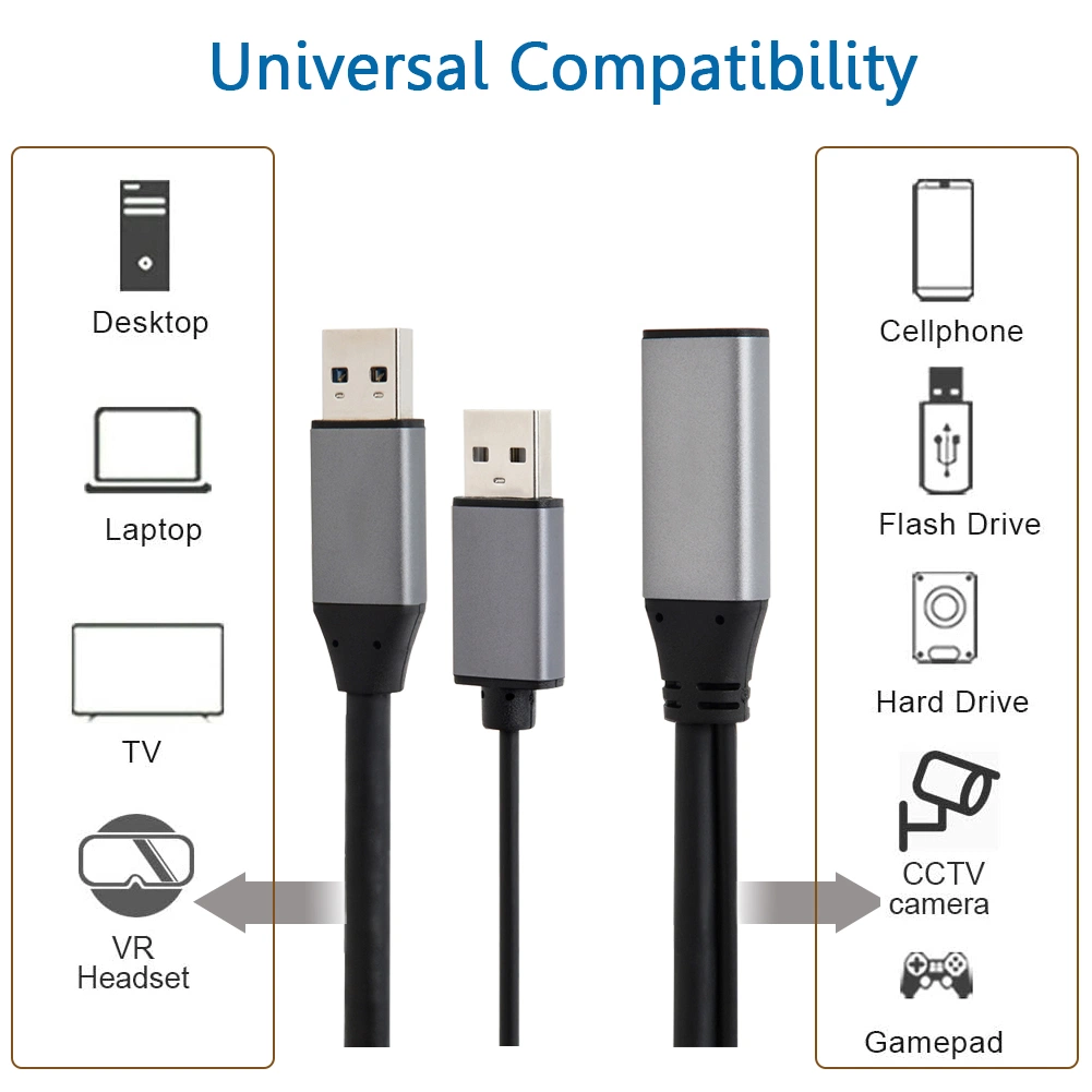 5%off Active Repeater Compatible Signal Booster 5/10/15/20/30/40/50/60/70/80 M Type A/C Adapter USB 3.0 Extension Cable with Power USB3.0 USB2.0 Cable