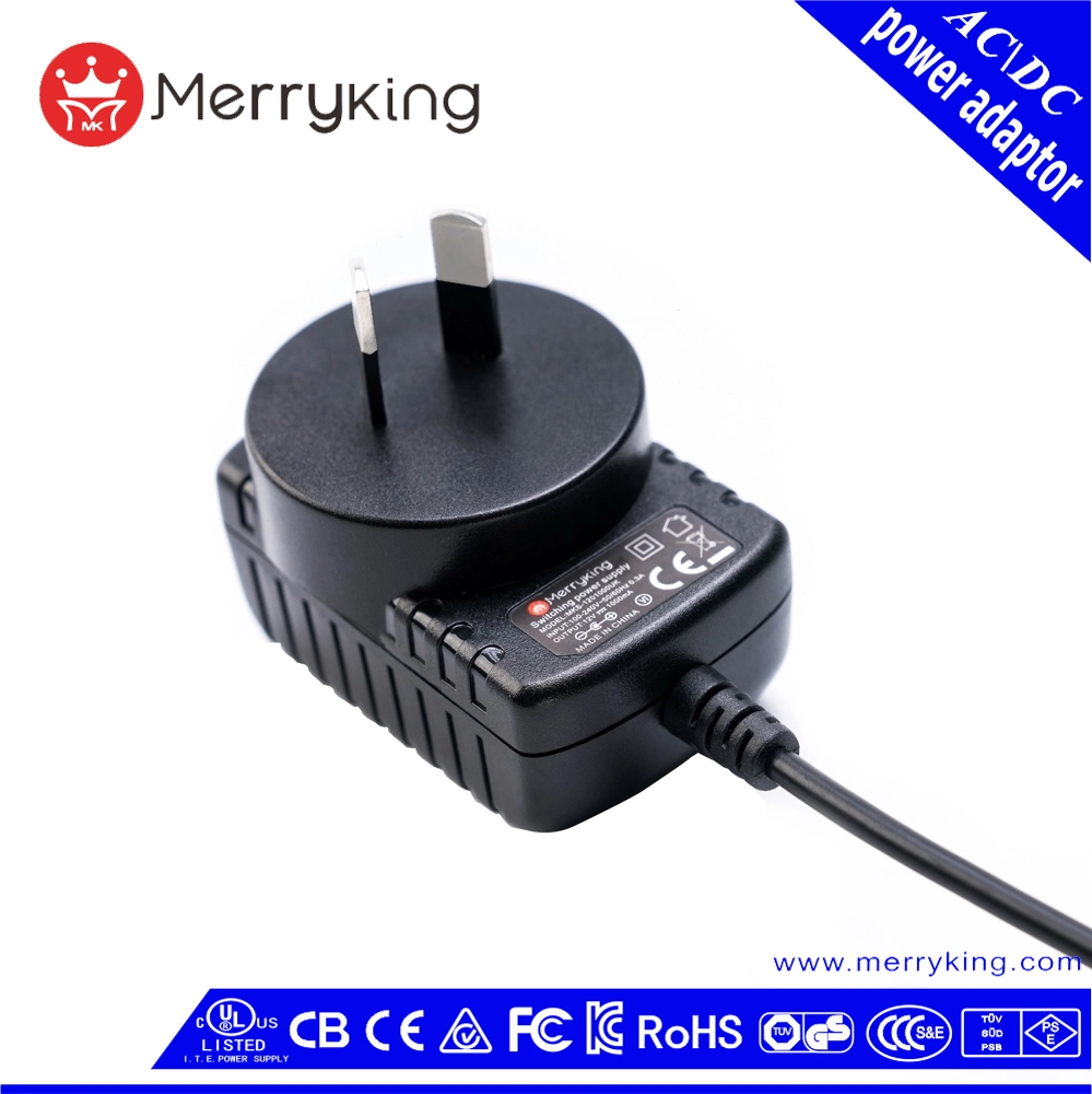 S -Mark Approved Wall Mount 12V 1A Universal Power Adapter