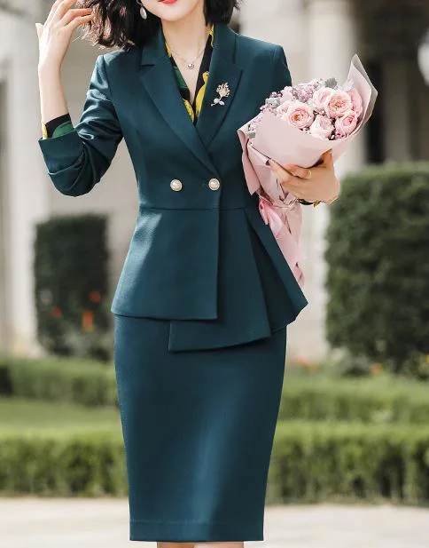 Two Style Women&prime; S Suit Can Choice Women&prime; S Business 2 Piece Suit for Office Work Wear Wholesale/Supplier Custom