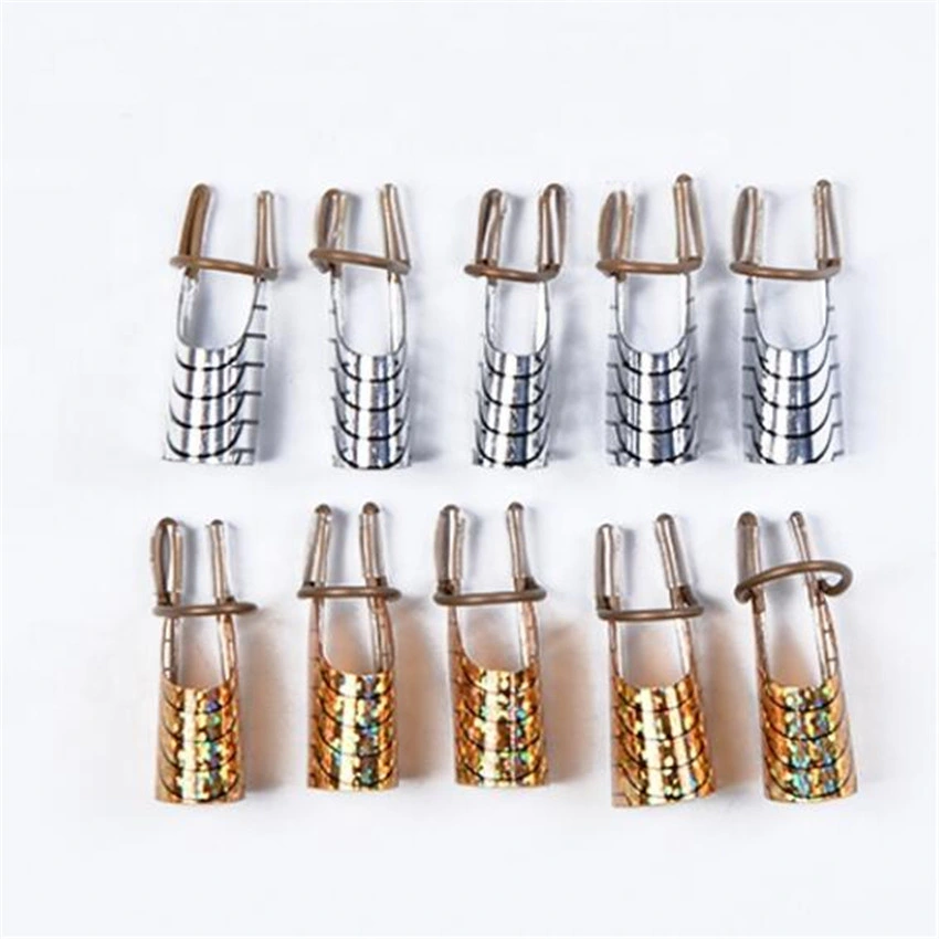 Nail Art Aluminum Reusable Form Extension Manicure Tool