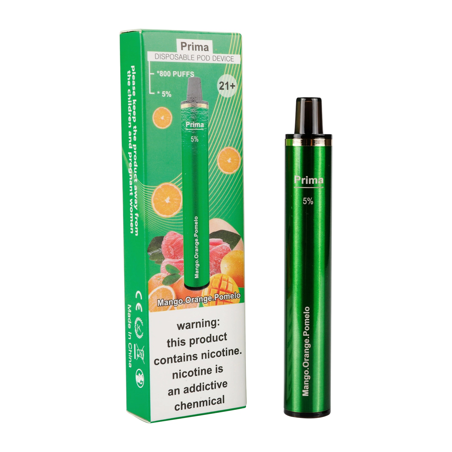 La nicotine Xtra libre Vape Coolvapor Prima 800 bouffées vaporisateur stylo jetable