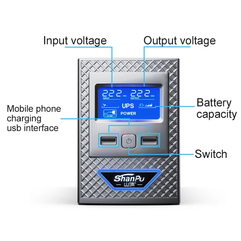 Shanpu Backup USV 650 1000VA Stromversorgung Offline Smart Interactive USV für Desktop-Computer