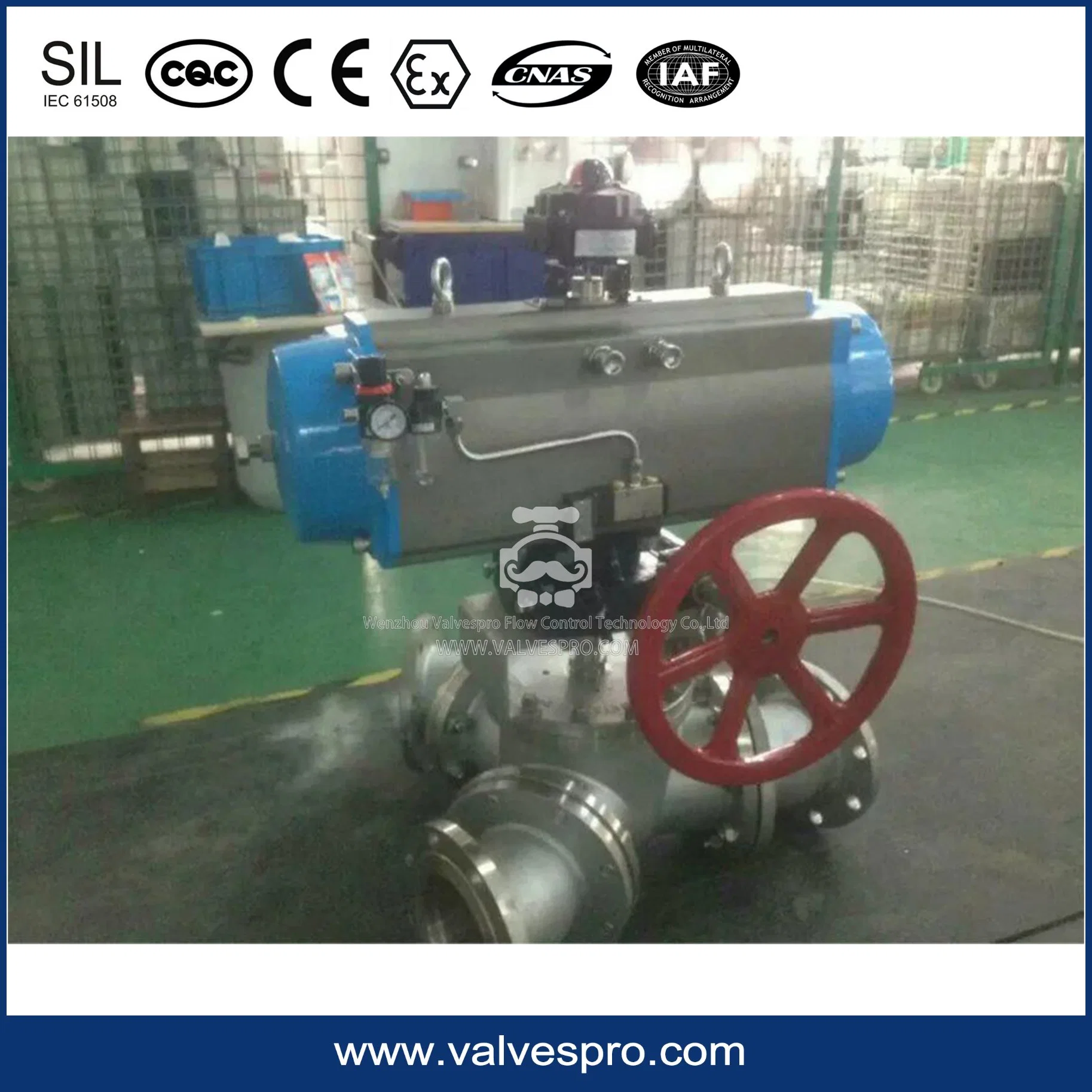 At140d Double Acting Pneumatic Actuator for Ball Valve with Handwheel