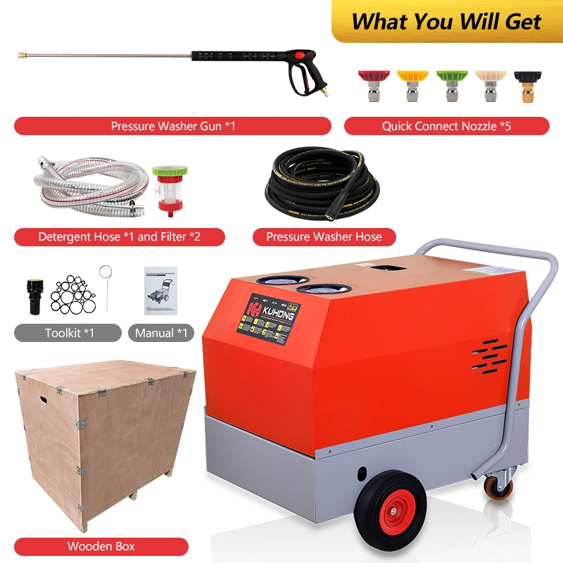 Kuhong 180bar 15lm Hot Water Pressure Washers with Stainless Steel