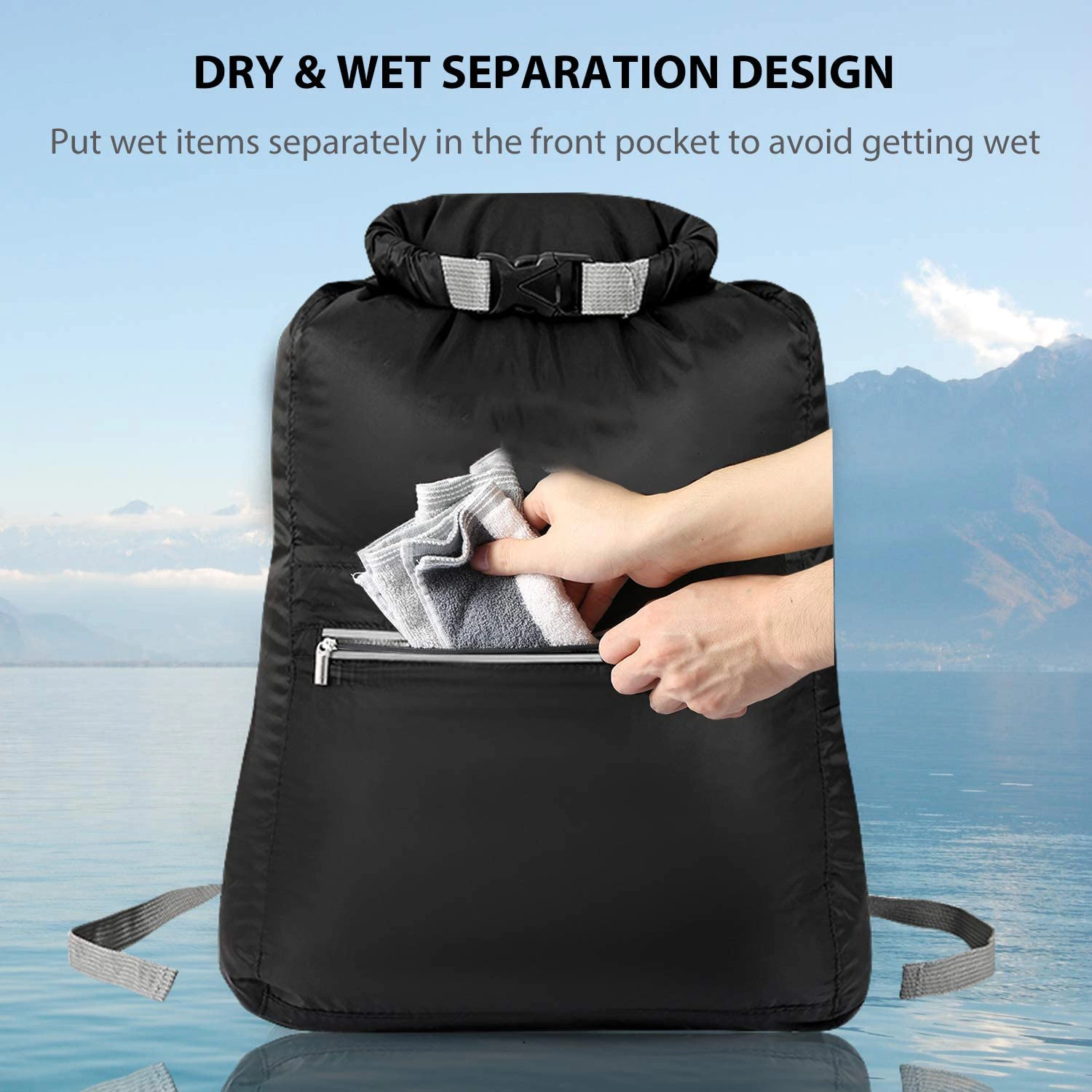 20L Waterproof Dry Bag Backpack Floating Roll Top Dry Compression Sack Bag