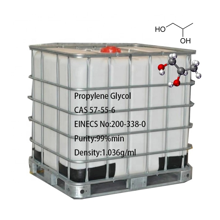 57-55-6 el 99,5% de Propilenglicol USP, BP//comida/grado Industrial utiliza como humectante, anticongelante y aire acondicionado Carrier de calor