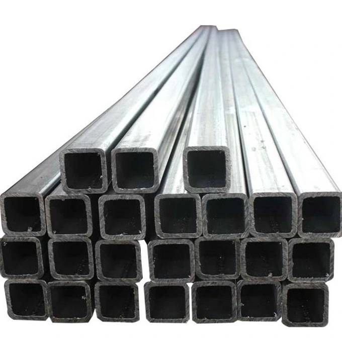 Bajo precio Gi cuadrado y rectangular galvanizado acero tubo tubos cuadrados