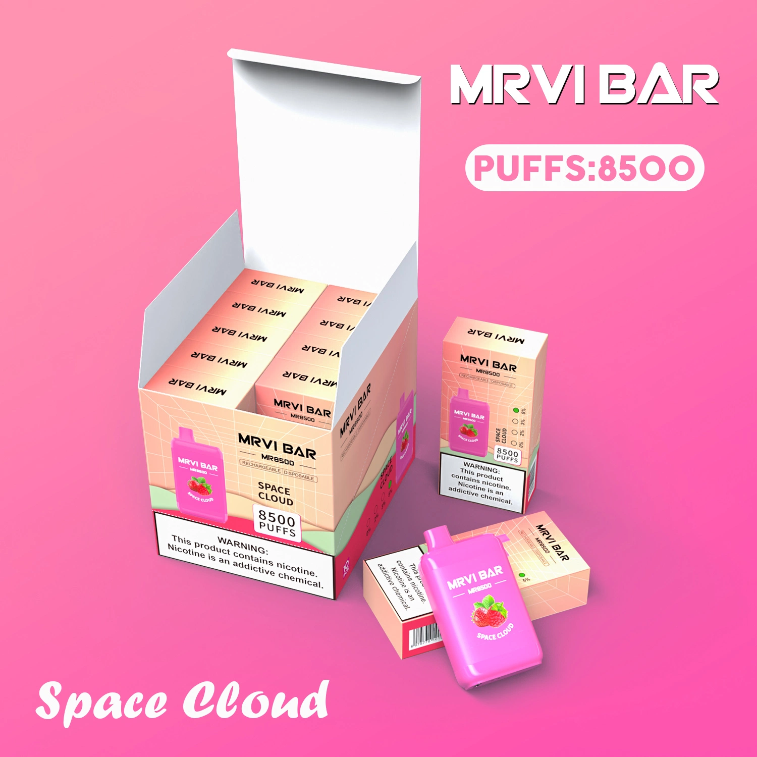 2023 New Trending Mini Box OEM ODM Mesh Coil 8500 Puffs Disposable Vape Mrvi Bar