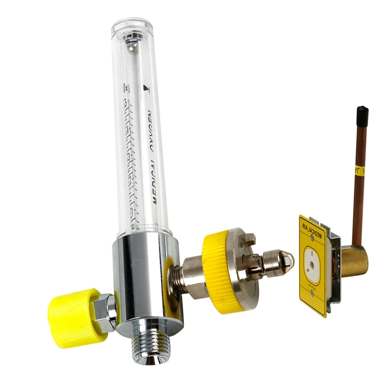 Wall Type Medical Air Flow Meter and Matched Ohmeda/Diss/Chemtron Adapters