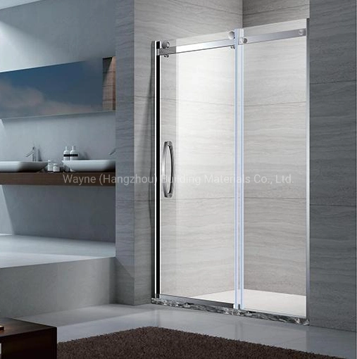 Black Matt Design Aluminium Simple Shower Room with Sliding Glass Door Tempered Glass with BS6206 En12150 Certificate From Original Factory Direct Good Price