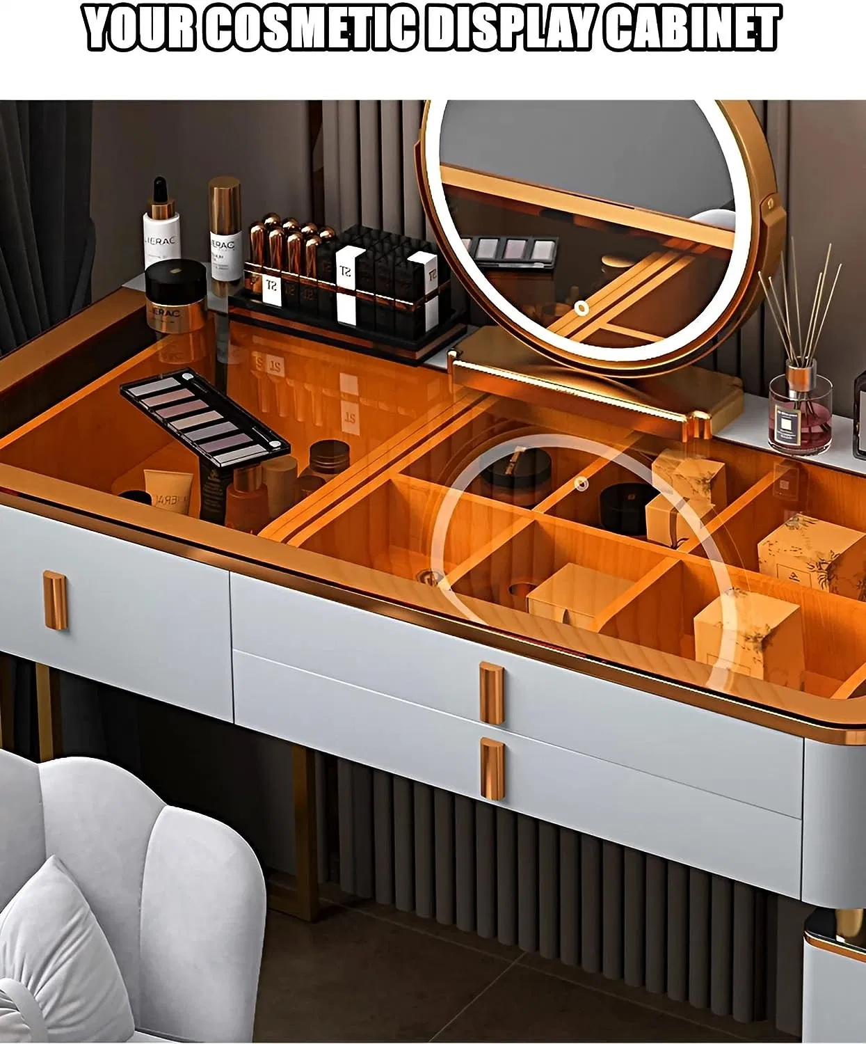 Nova Modern Hotel Smart Мебель для спальни Многофункциональный деревянный шкаф-стол Комод с зеркалом