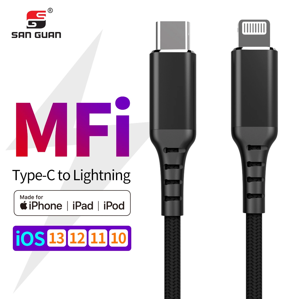 Factory Price USB Data Charger Cable Type-C to Lightning Genunie Cable for iPhone 480Mbps Mfi Pd Rapid Charge 0.3m 1m 2m 3m