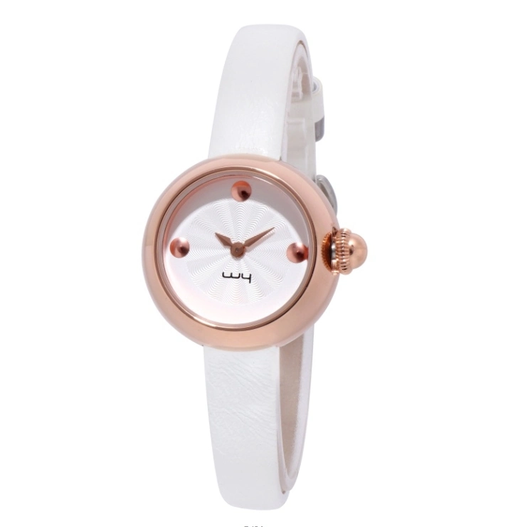 Factory Good Quality Waterproof Alloy Case Geniune Leather Watch (WY-155)