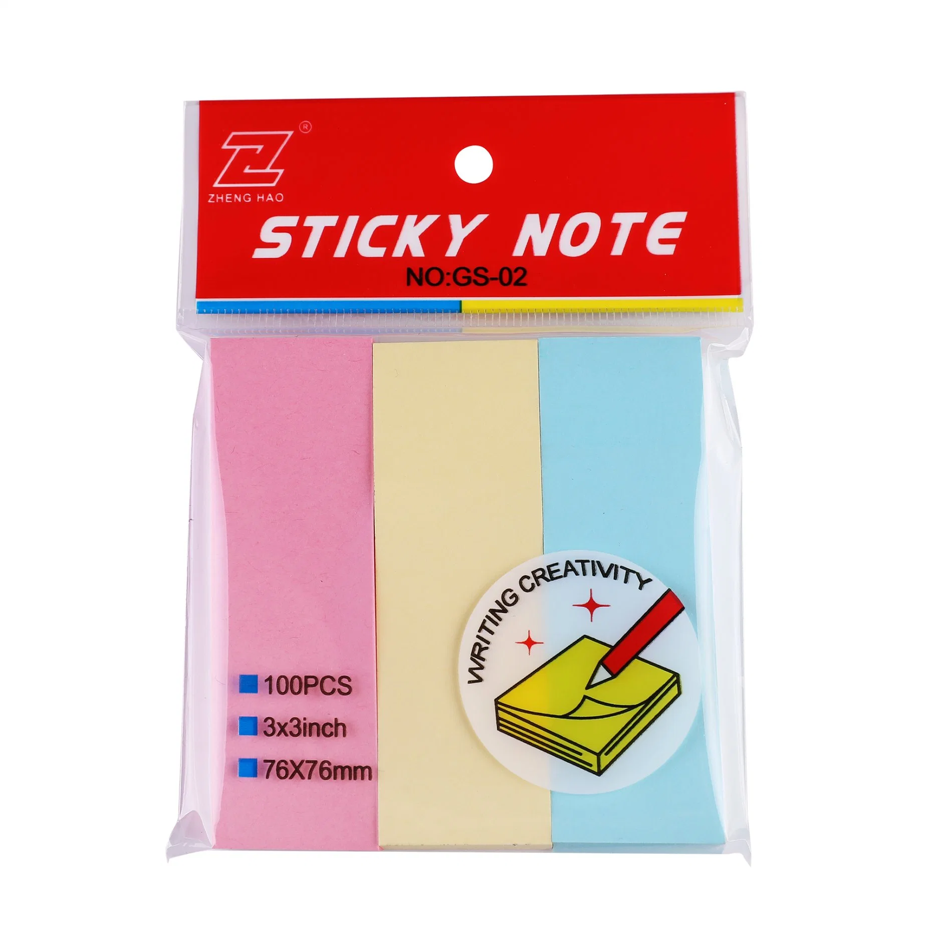 Memo Pad Sticky Note Cute Multicolor Custom Shapes 3*3 Inch for School Diary Writing Notes