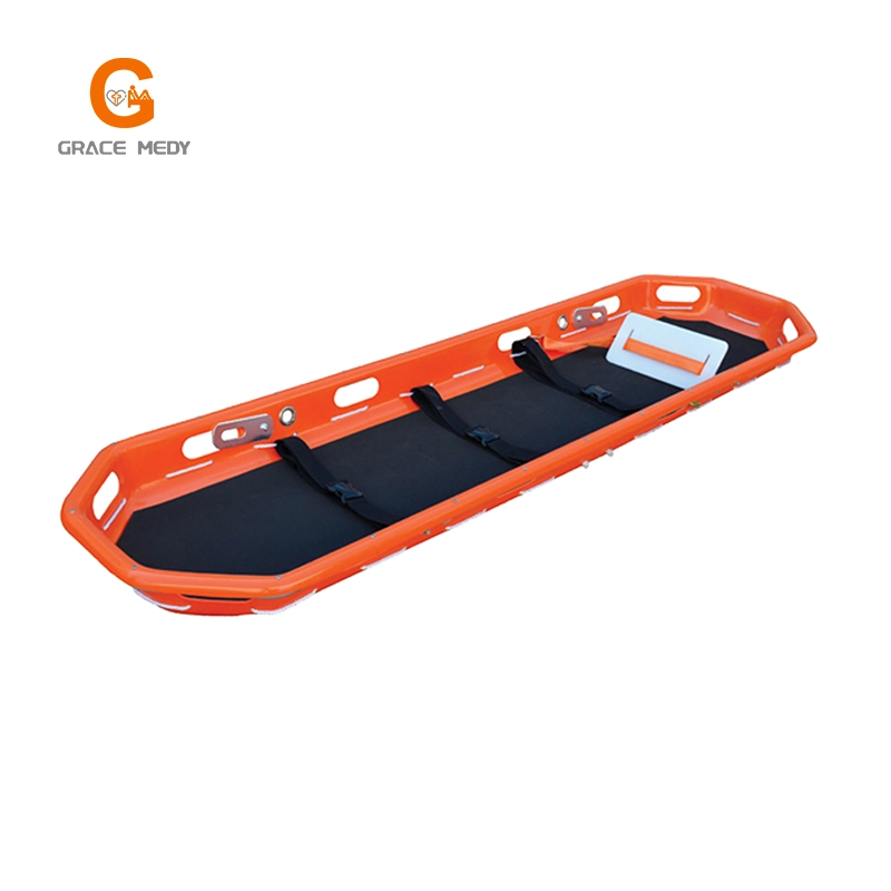 Tipo colgante ligero portátil exterior Rescate Sliding Basket Stretcher con Correas