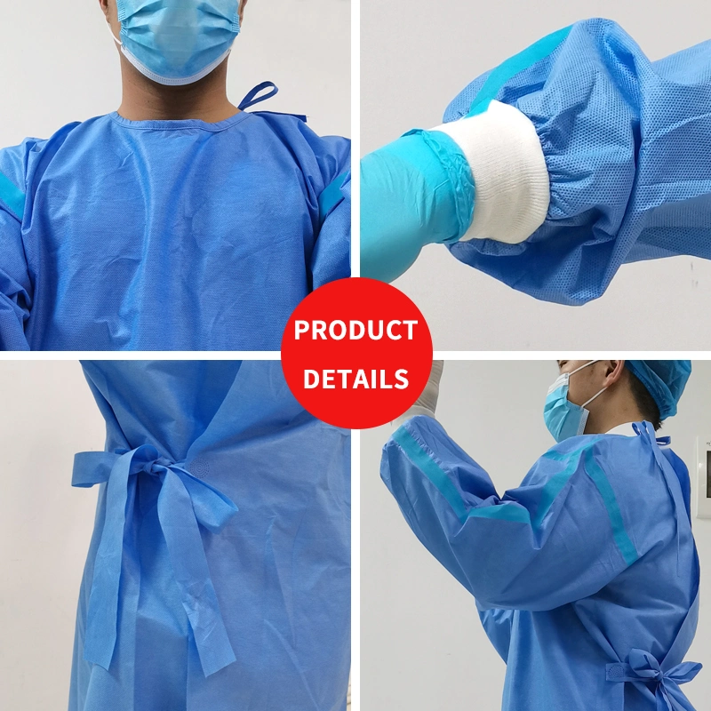 Antistatic ANSI/AAMI Level 3 2 Disposable Non Sterile Waterproof Isolation Gown Isolation PP PE/SMS/CPE Apron XXL Xxxl Size FDA, CE, SGS, ISO, Reinforced